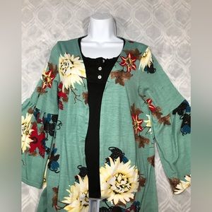 NWT Open floral cardigan Sz S/M